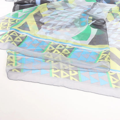 Hermès Carré 140 "CHEVAUX DE KARNAK" Silk handkerchief in Gray