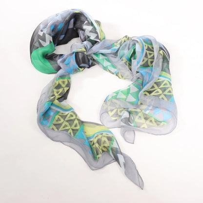 Hermès Carré 140 "CHEVAUX DE KARNAK" Silk handkerchief in Gray