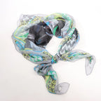 Hermès Carré 140 "CHEVAUX DE KARNAK" Silk handkerchief in Gray