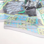 Hermès Carré 140 "CHEVAUX DE KARNAK" Silk handkerchief in Gray