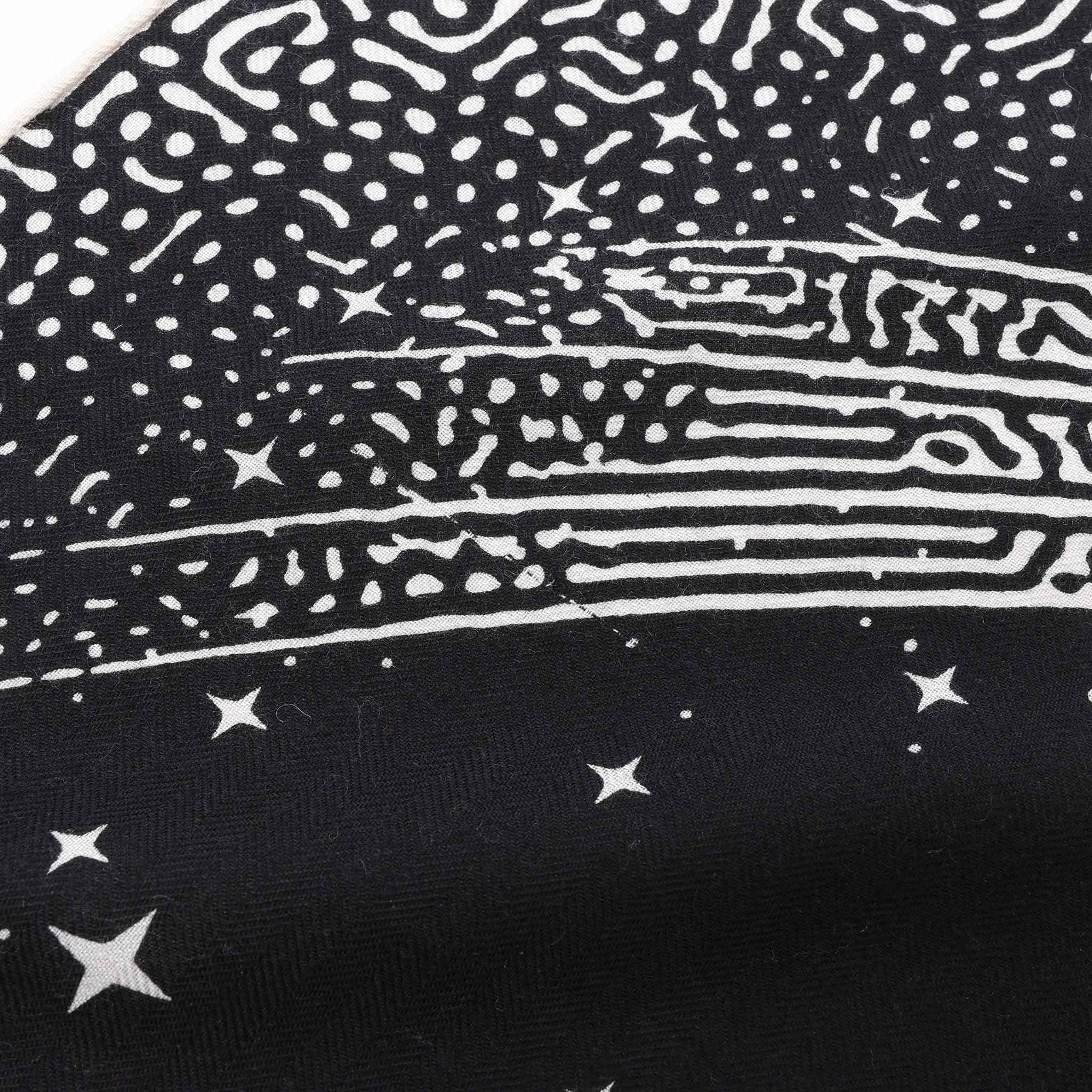 Hermès Carré 140 "Clair De Lune" Cashmere x Silk Scarve in Black