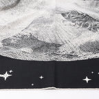 Hermès Carré 140 "Clair De Lune" Cashmere x Silk Scarve in Black