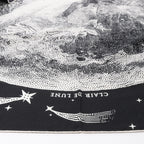 Hermès Carré 140 "Clair De Lune" Cashmere x Silk Scarve in Black