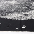 Hermès Carré 140 "Clair De Lune" Cashmere x Silk Scarve in Black
