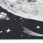 Hermès Carré 140 "Clair De Lune" Cashmere x Silk Scarve in Black