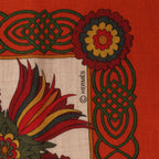 Hermès Carré 140 "Decoupages" Cashmere x Silk handkerchief in Orange