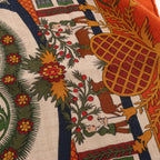 Hermès Carré 140 "Decoupages" Cashmere x Silk handkerchief in Orange