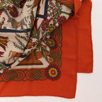 Hermès Carré 140 "Decoupages" Cashmere x Silk handkerchief in Orange