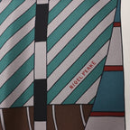 Hermès Carré 140 "ONE TWO THREE AND AWAY WE GO" Silk handkerchief in Gray