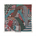 Hermès Carré 140 "ONE TWO THREE AND AWAY WE GO" Silk handkerchief in Gray