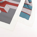 Hermès Carré 140 "ONE TWO THREE AND AWAY WE GO" Silk handkerchief in Gray