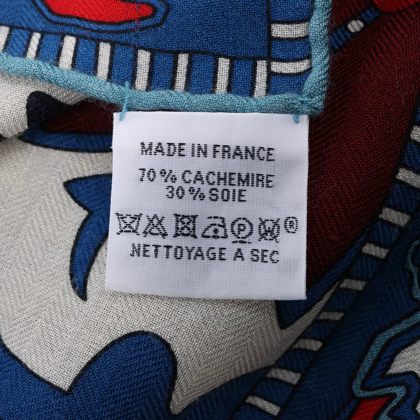 Hermès Carré 140 "PAISLEY FROM PAISLEY" Cashmere & Silk handkerchief in Navy Blue