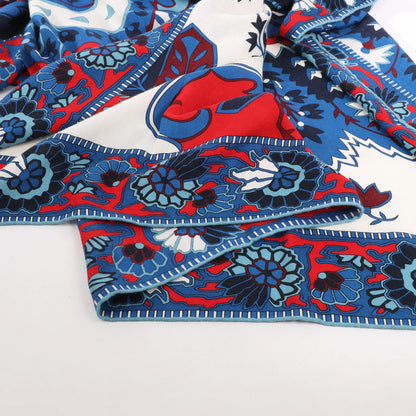 Hermès Carré 140 "PAISLEY FROM PAISLEY" Cashmere & Silk handkerchief in Navy Blue