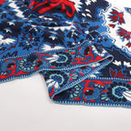 Hermès Carré 140 "PAISLEY FROM PAISLEY" Cashmere & Silk handkerchief in Navy Blue