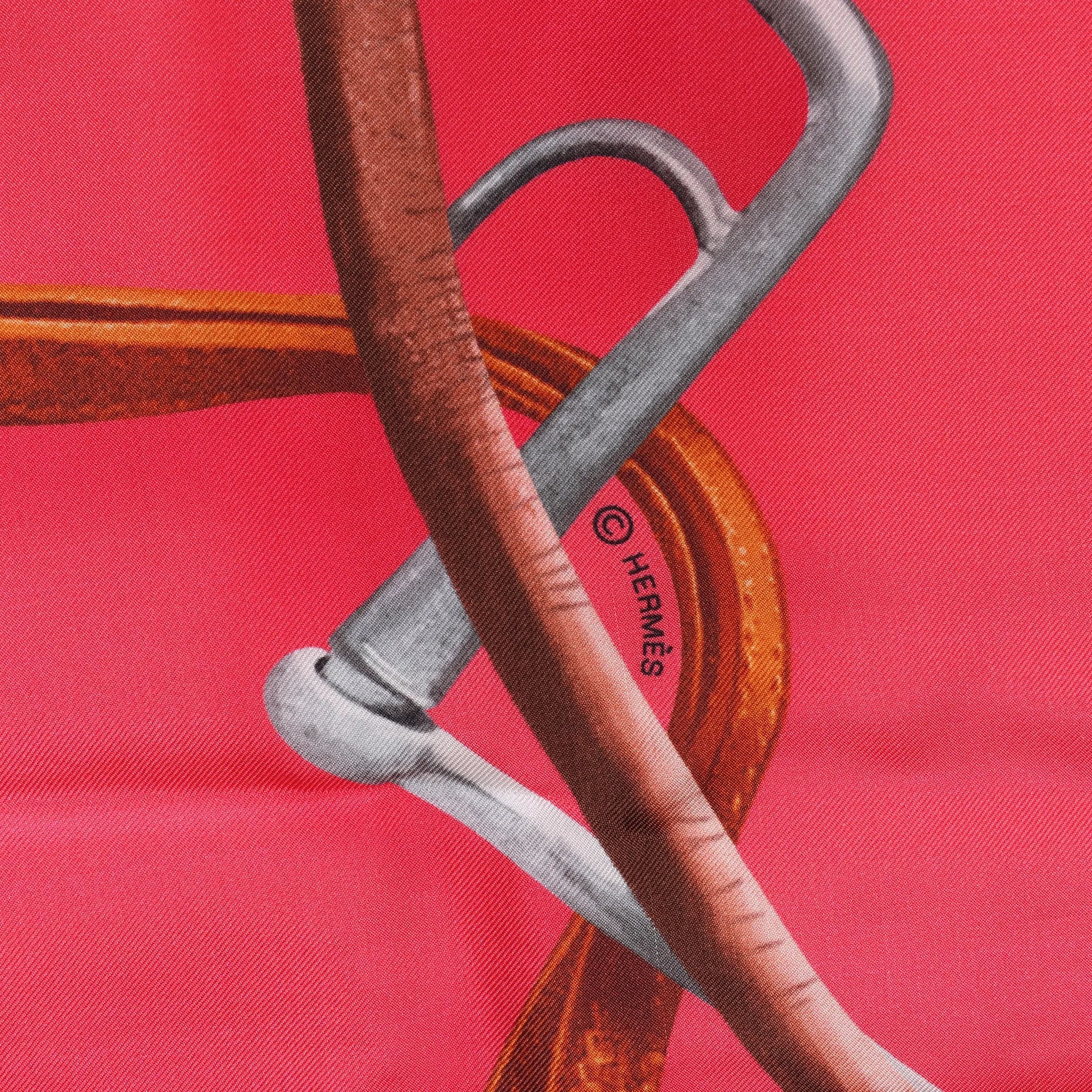 Hermès Carré 140 "Projets Carres au Crayon" Silk handkerchief in Pink