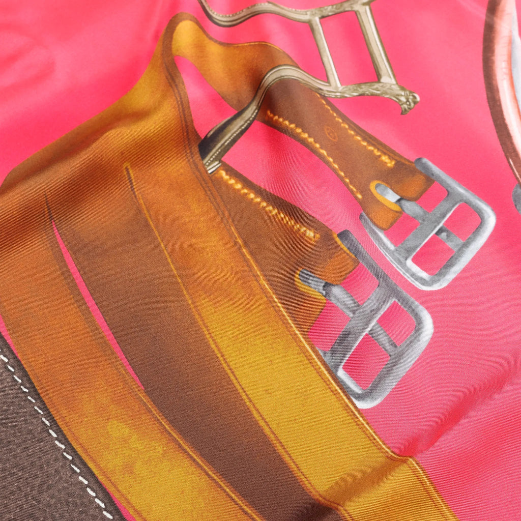 Hermès Carré 140 "Projets Carres au Crayon" Silk handkerchief in Pink