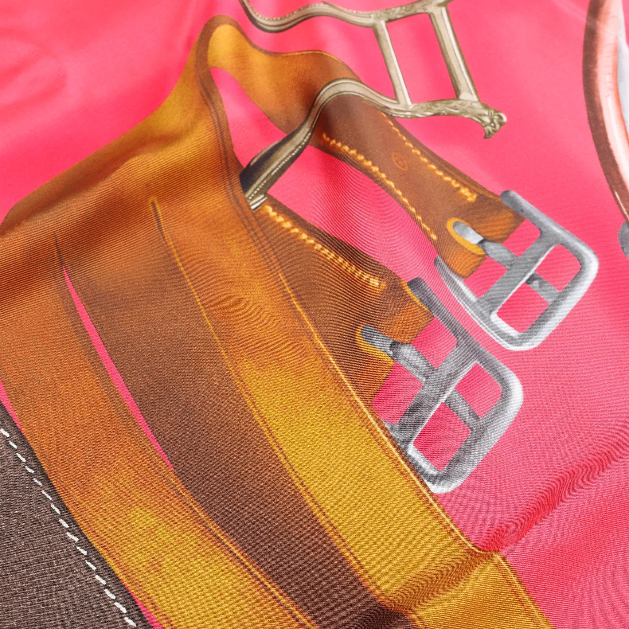 Hermès Carré 140 "Projets Carres au Crayon" Silk handkerchief in Pink