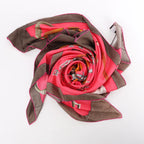 Hermès Carré 140 "Projets Carres au Crayon" Silk handkerchief in Pink