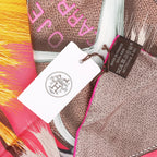 Hermès Carré 140 "Projets Carres au Crayon" Silk handkerchief in Pink