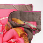 Hermès Carré 140 "Projets Carres au Crayon" Silk handkerchief in Pink
