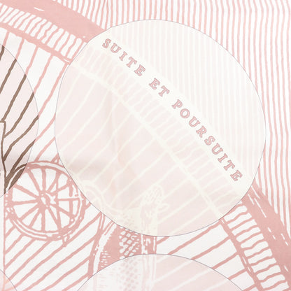 Hermès Carré 140 "SUITE ET POURSUITE" Silk handkerchief in Pink