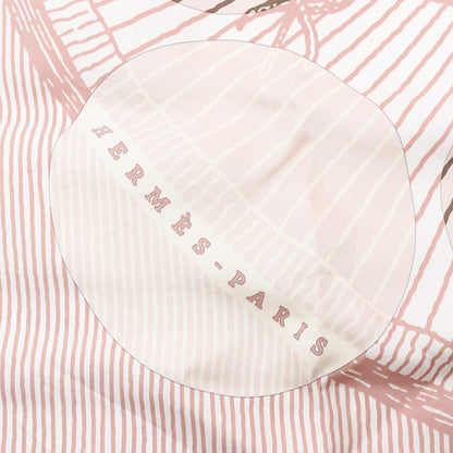 Hermès Carré 140 "SUITE ET POURSUITE" Silk handkerchief in Pink
