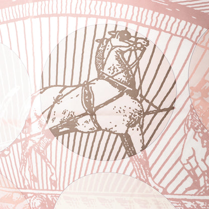 Hermès Carré 140 "SUITE ET POURSUITE" Silk handkerchief in Pink