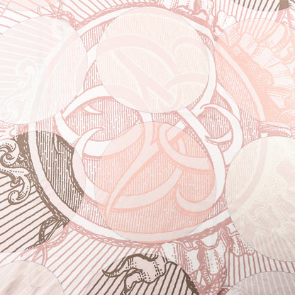 Hermès Carré 140 "SUITE ET POURSUITE" Silk handkerchief in Pink