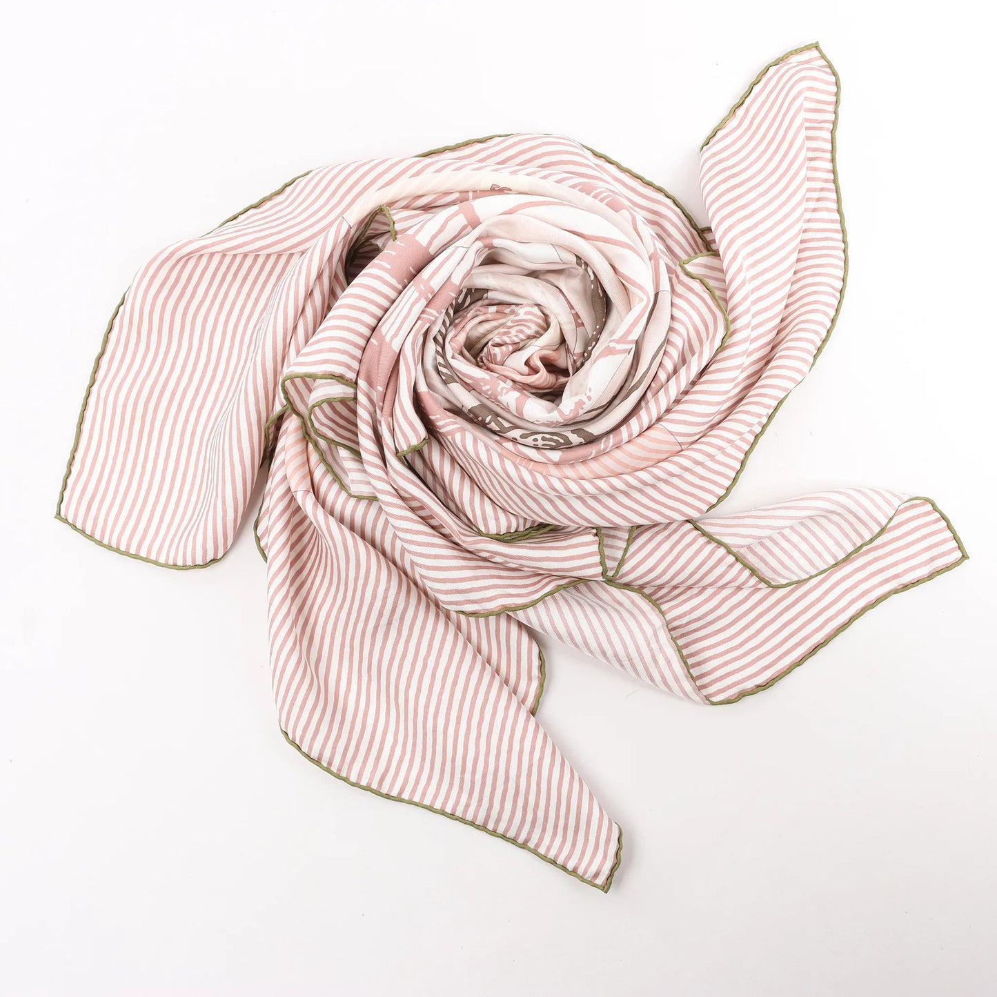 Hermès Carré 140 "SUITE ET POURSUITE" Silk handkerchief in Pink