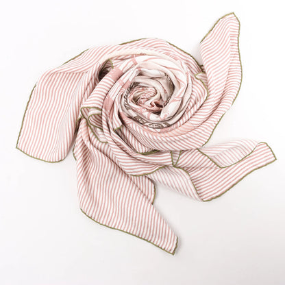 Hermès Carré 140 "SUITE ET POURSUITE" Silk handkerchief in Pink
