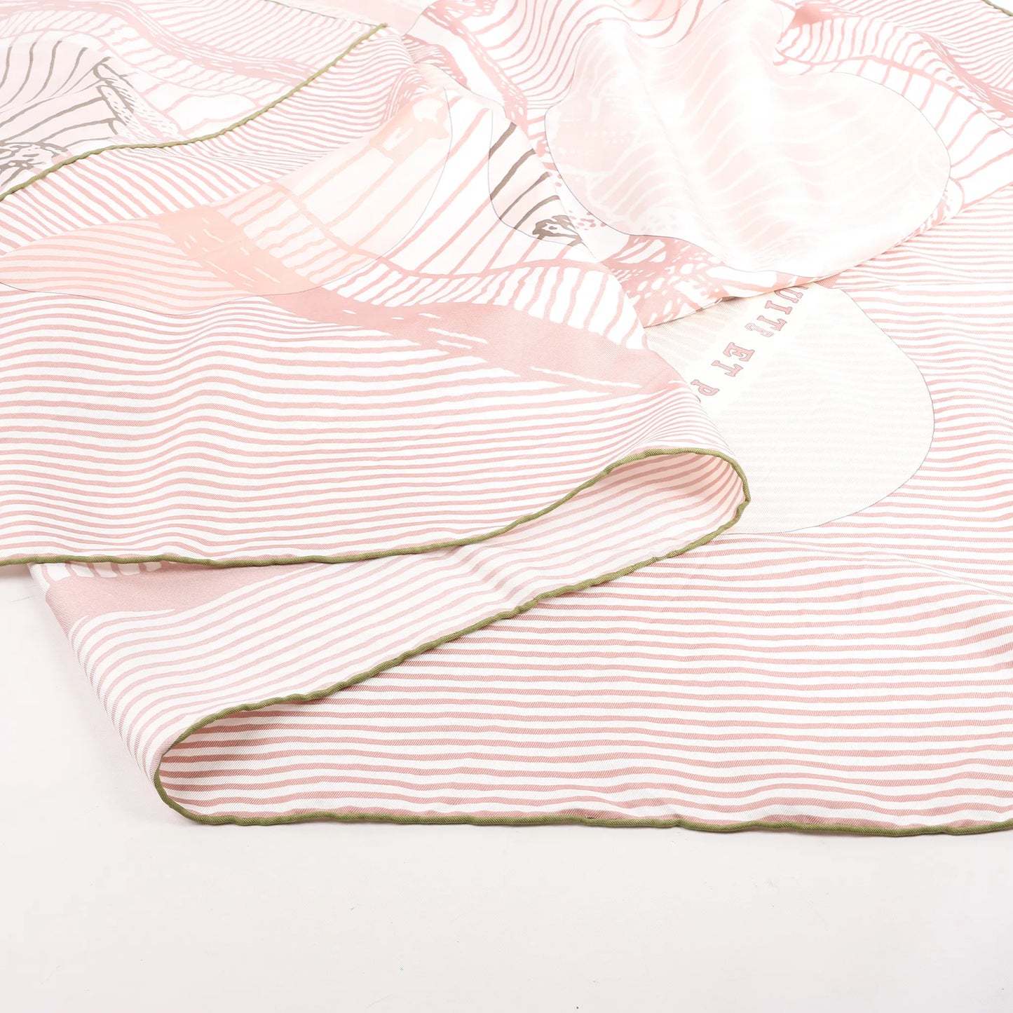 Hermès Carré 140 "SUITE ET POURSUITE" Silk handkerchief in Pink