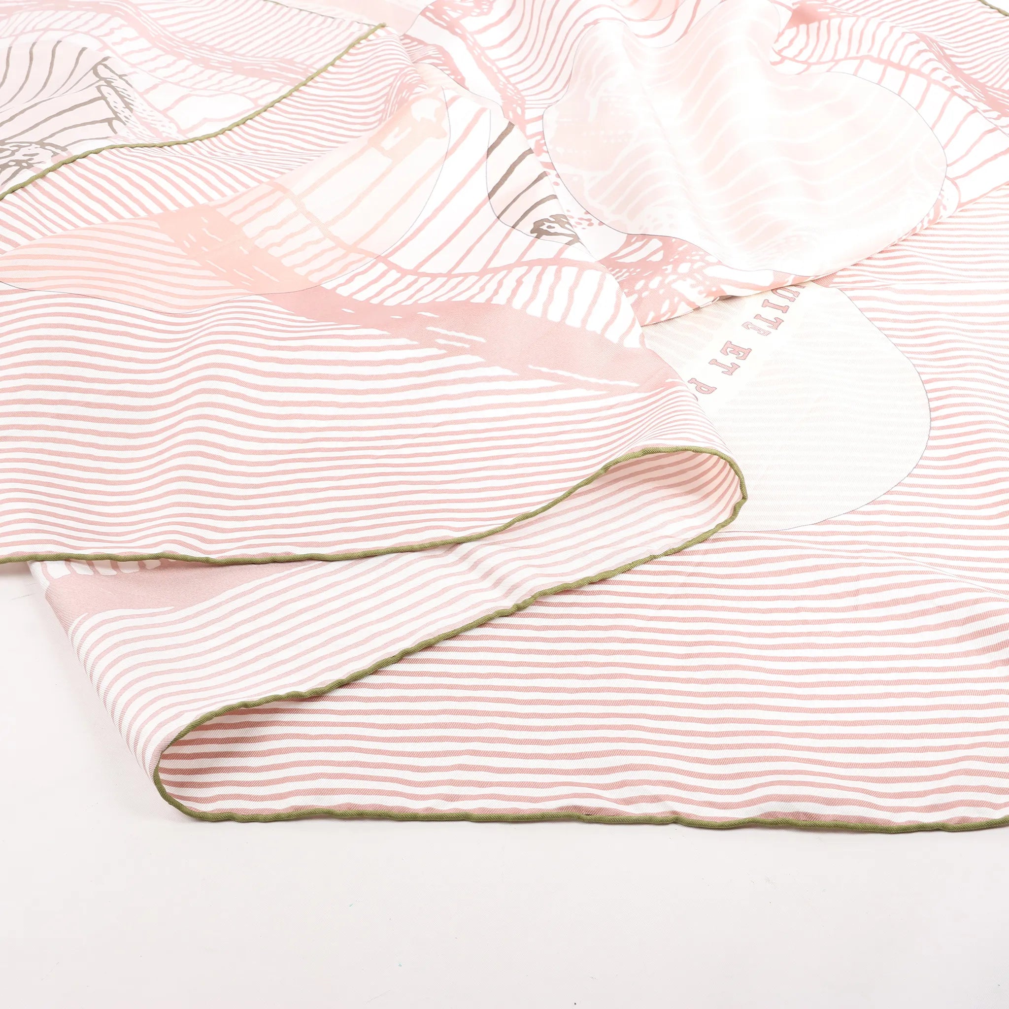 Hermès Carré 140 "SUITE ET POURSUITE" Silk handkerchief in Pink
