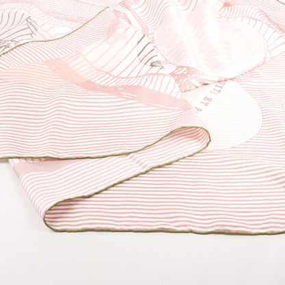 Hermès Carré 140 "SUITE ET POURSUITE" Silk handkerchief in Pink