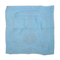 Light blue Hermès Carré 140 silk scarf with a subtle tonal equestrian-inspired pattern and softly defined border.