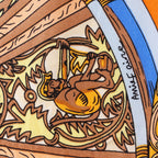 Hermès Carré 140 "LES DOMES CELESTES" Silk handkerchief in Orange