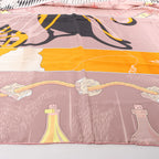 Hermès Carré 140 "Caleche Mors et Bouteilles" Silk handkerchief in Pink x Beige