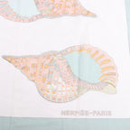 Hermès Carré "Shell" Cotton handkerchief in Blue