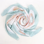 Hermès Carré "Shell" Cotton handkerchief in Blue