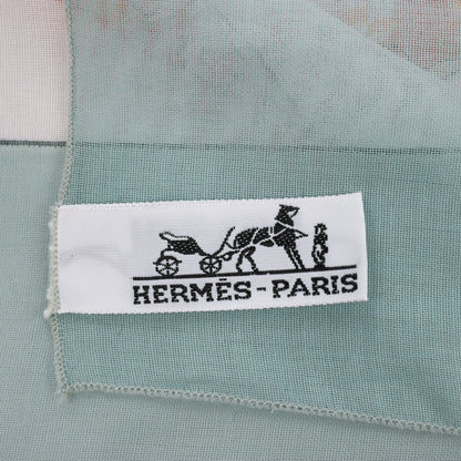 Mouchoir Hermès Carré « Coquillage » en coton bleu