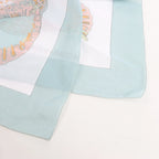 Hermès Carré "Shell" Cotton handkerchief in Blue
