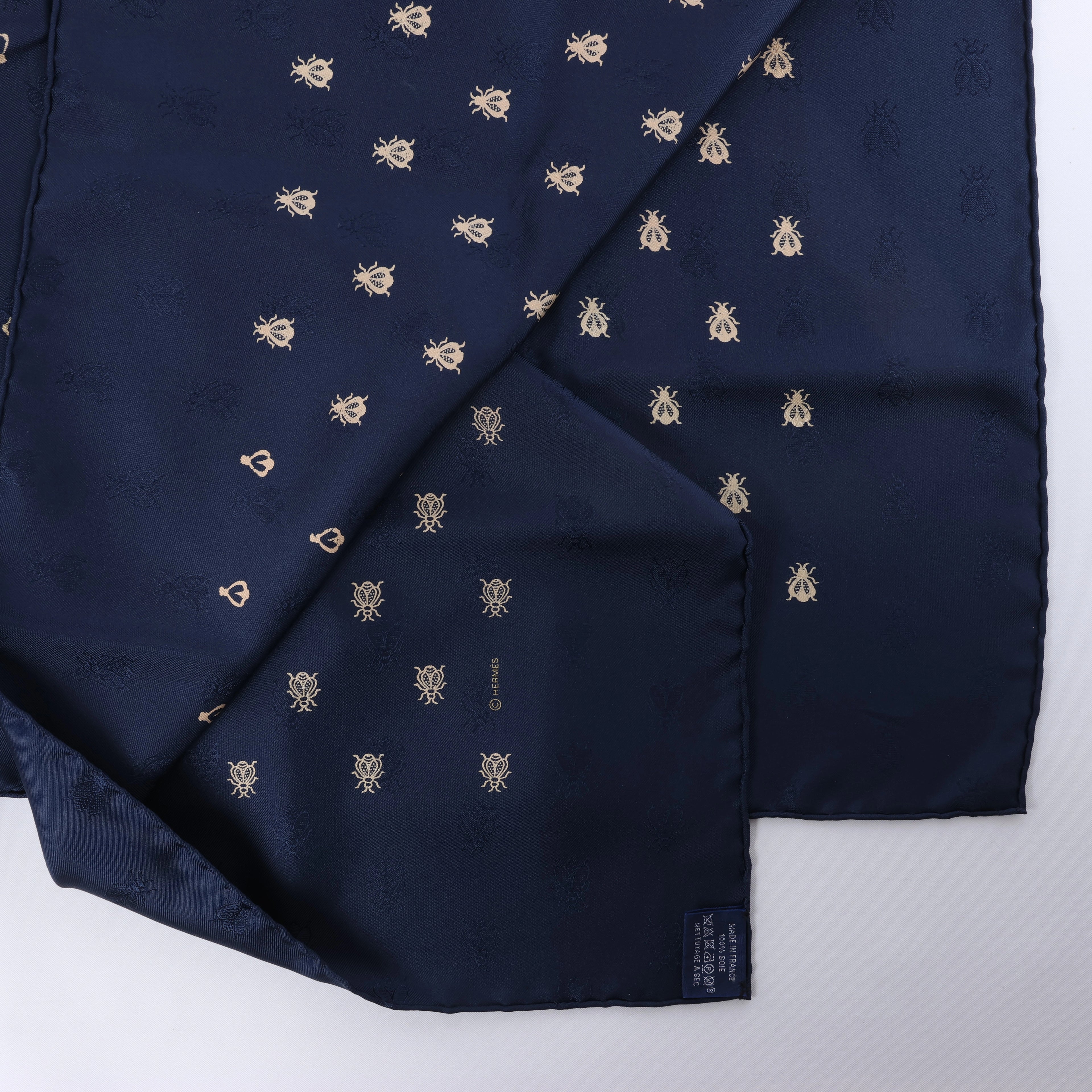 Pañuelo de seda Hermès Carré 70 "soleil de soie" en azul
