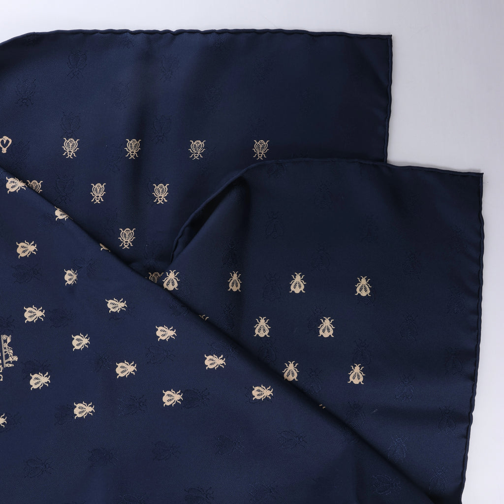 Pañuelo de seda Hermès Carré 70 "soleil de soie" en azul