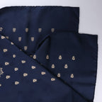 Pañuelo de seda Hermès Carré 70 "soleil de soie" en azul