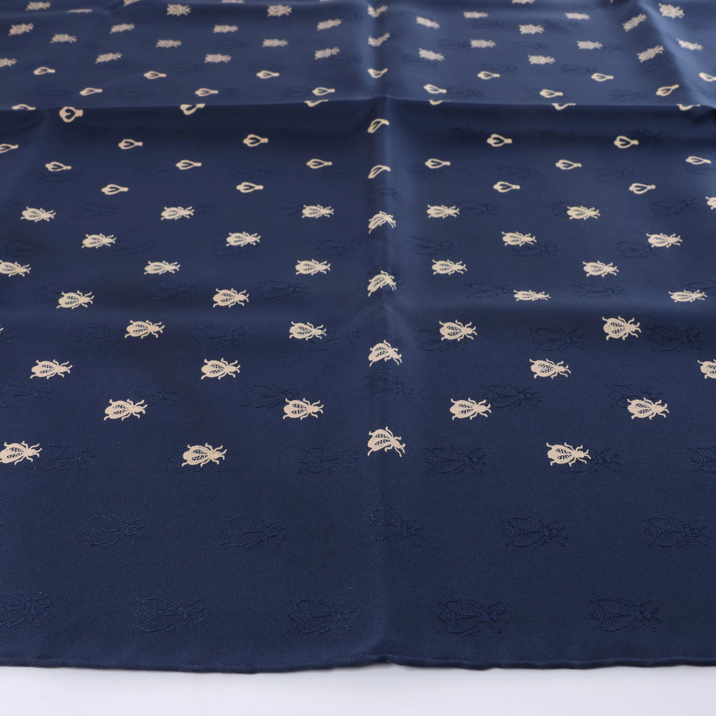 Pañuelo de seda Hermès Carré 70 "soleil de soie" en azul