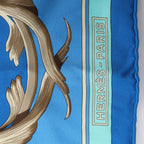 Hermès Carré 70 "Couronnes Crown" Silk handkerchief in Blue