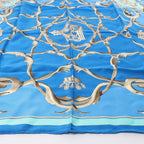 Hermès Carré 70 "Couronnes Crown" Silk handkerchief in Blue