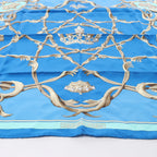 Hermès Carré 70 "Couronnes Crown" Silk handkerchief in Blue