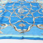 Hermès Carré 70 "Couronnes Crown" Silk handkerchief in Blue