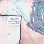 Hermès Carré 70 "Drunk by the wind" Silk handkerchief in Gray