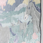 Hermès Carré 70 "Drunk by the wind" Silk handkerchief in Gray